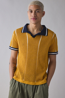 Polo en maille à manches courtes UO Mylo par en taille: Medium - Urban Outfitters - Modalova