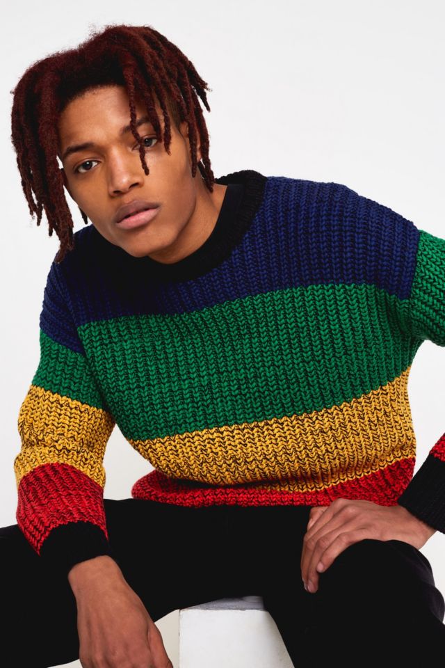 Lazy Oaf Rainbow Knit Stripe Jumper Urban Outfitters UK