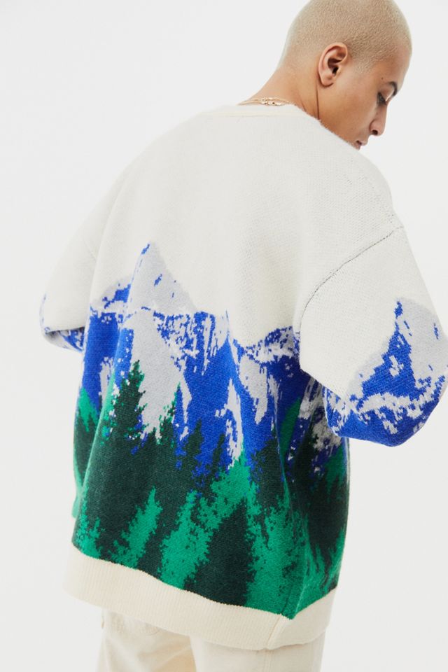 Jaded London Mountain Scene Oversized Cardigan #4