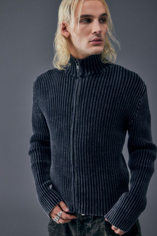 jadedlondon BLACK LUCID KNIT TRACK TOP - ニット/セーター