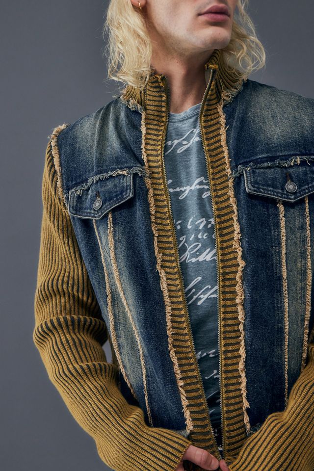 Jaded London Gilet in denim a coste #2