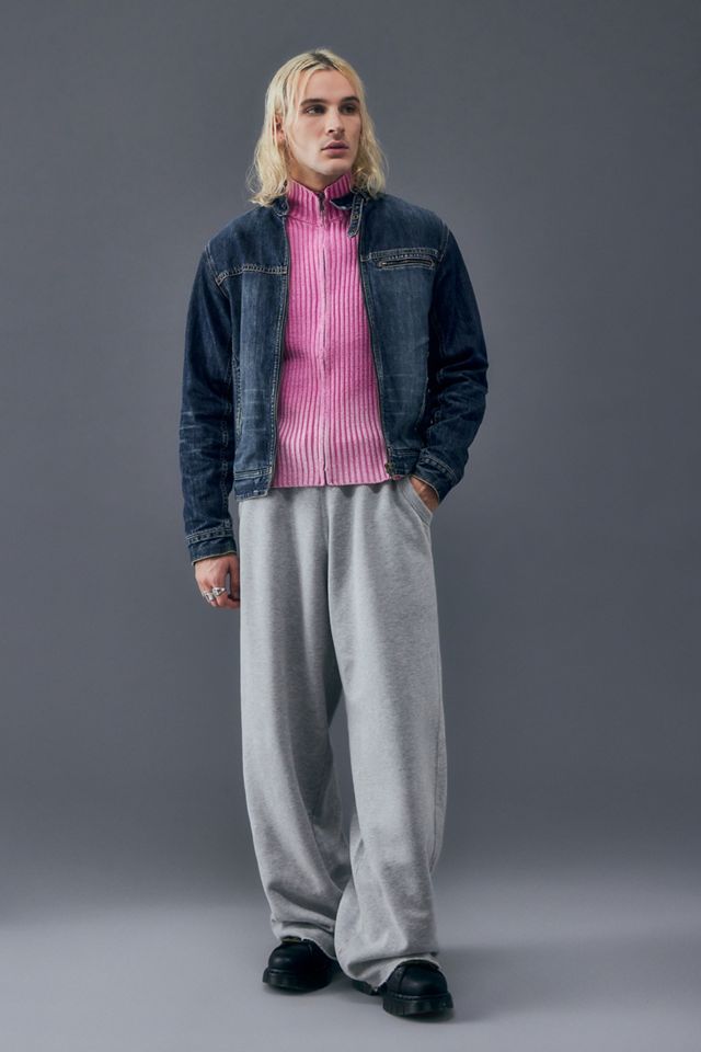 Jaded London Pink Lucid Knit Track Top | Urban Outfitters UK