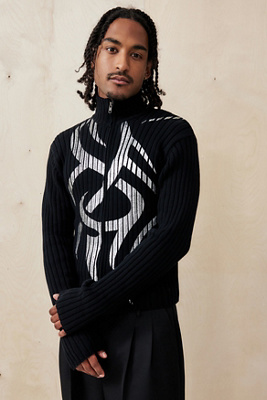 Jaded London Lucid Blade Knit Track Top | Urban Outfitters UK