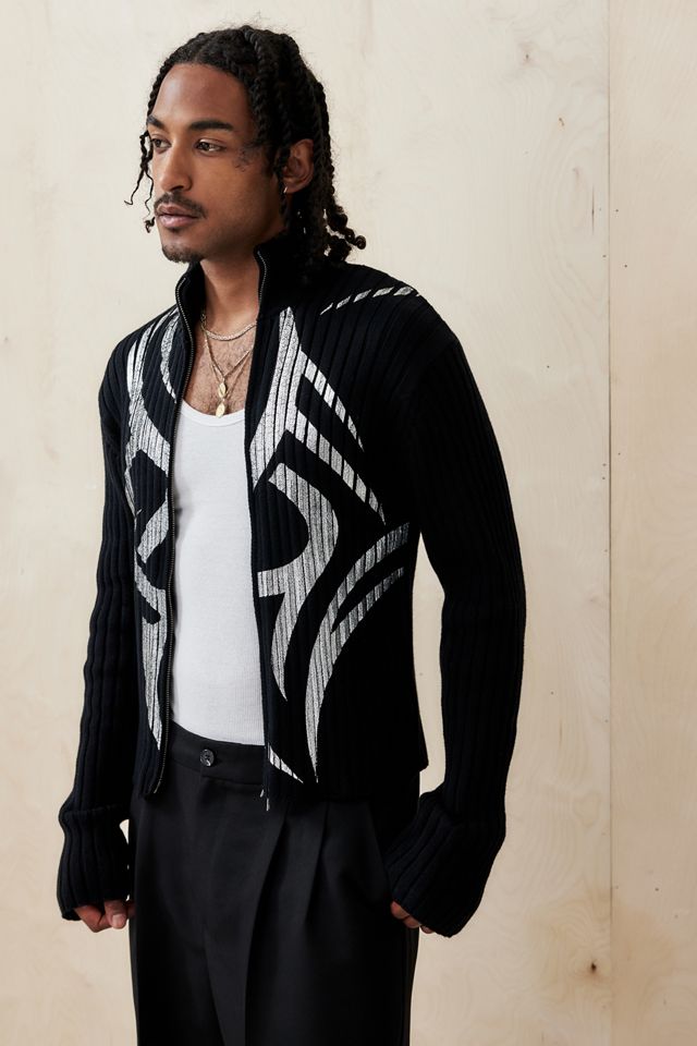 Jaded London Lucid Blade Knit Track Top | Urban Outfitters UK
