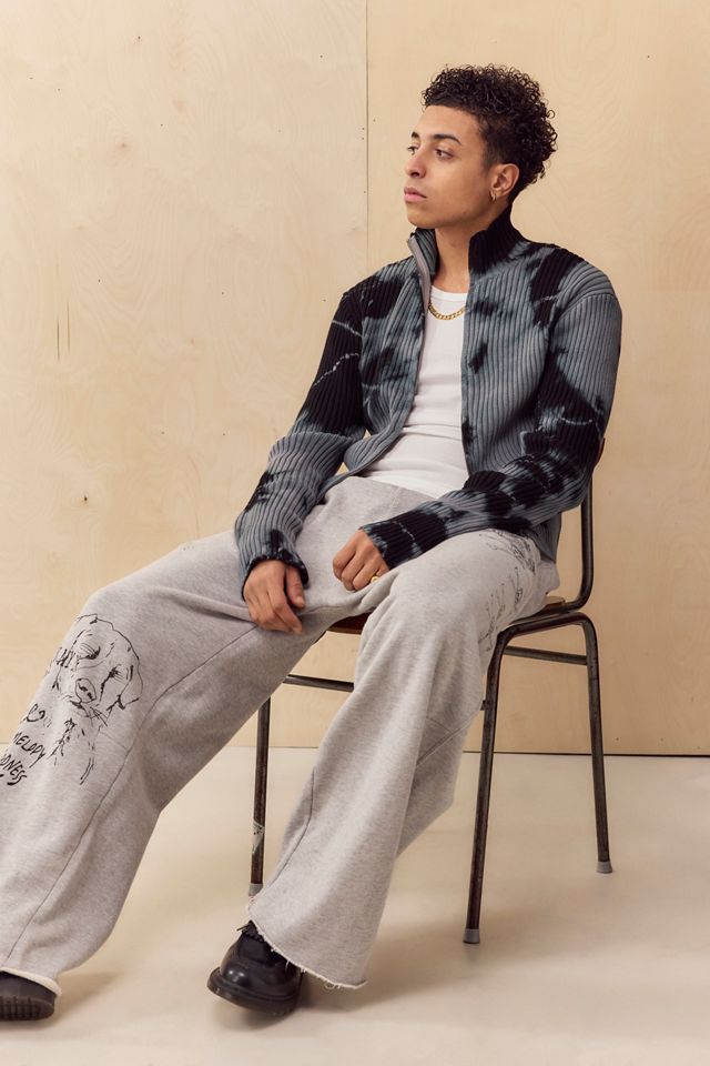 Jaded London Smoke Dye Lucid Knit Track Top #1