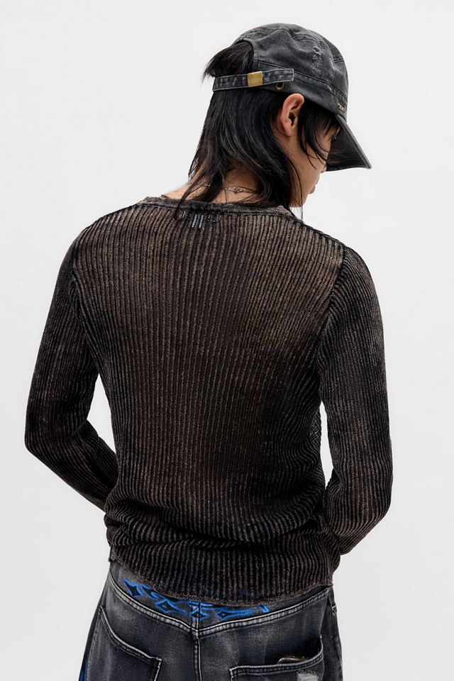 Jaded London Acid Wash Stray Knit Top #3