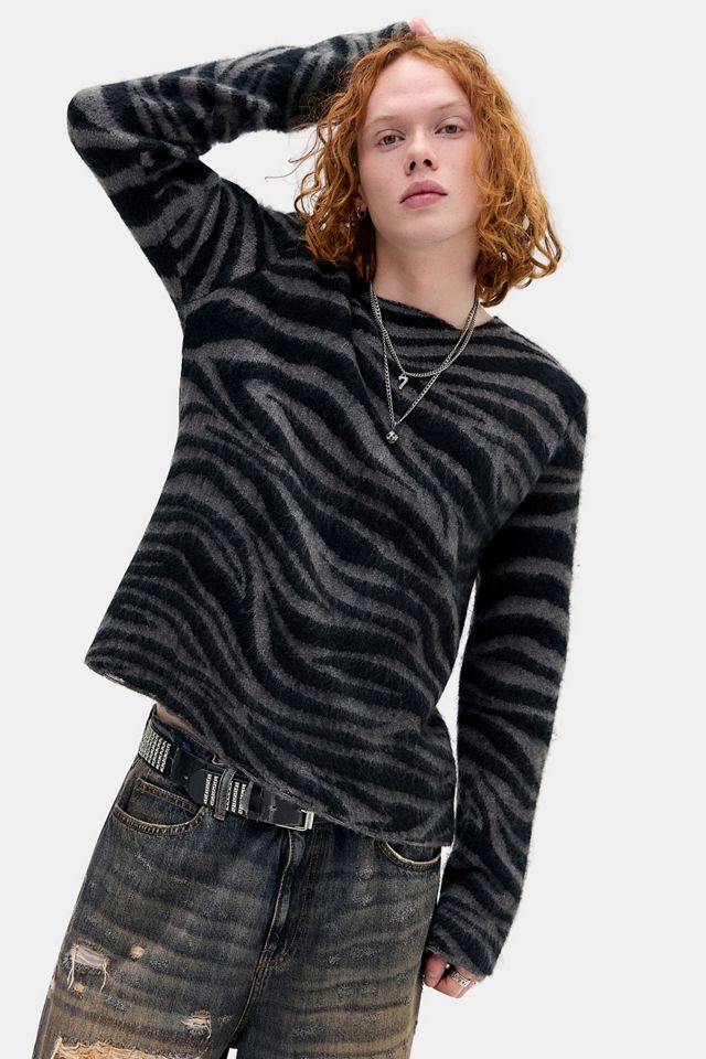 Jaded London Marty Zebra Knit Jumper | Urban Outfitters UK