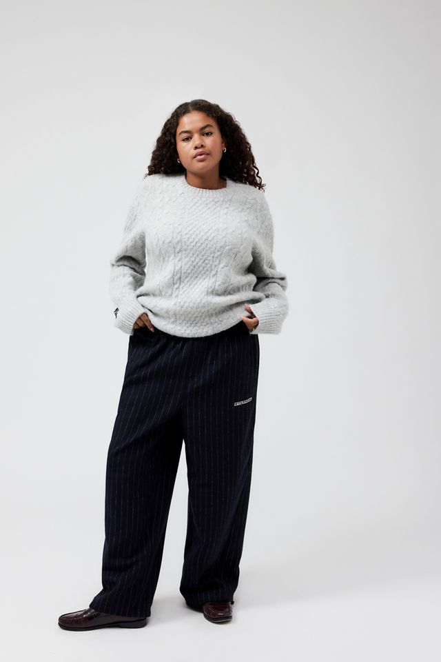 Pull en maille torsadée gris duveteux BDG #5