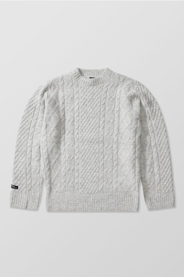 Pull en maille torsadée gris duveteux BDG #7