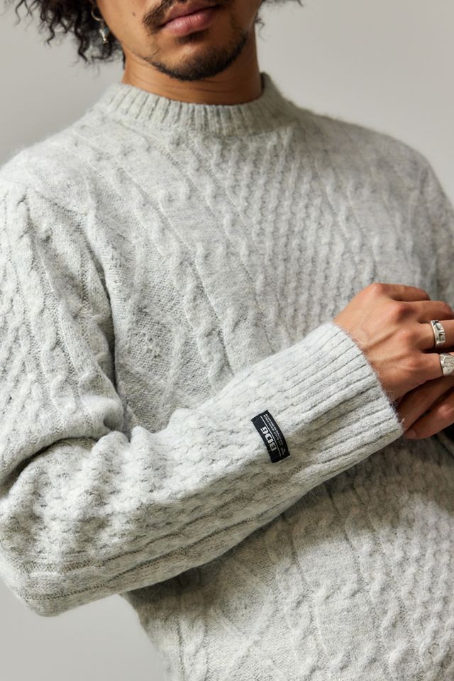 Pull en maille torsadée gris duveteux BDG #3