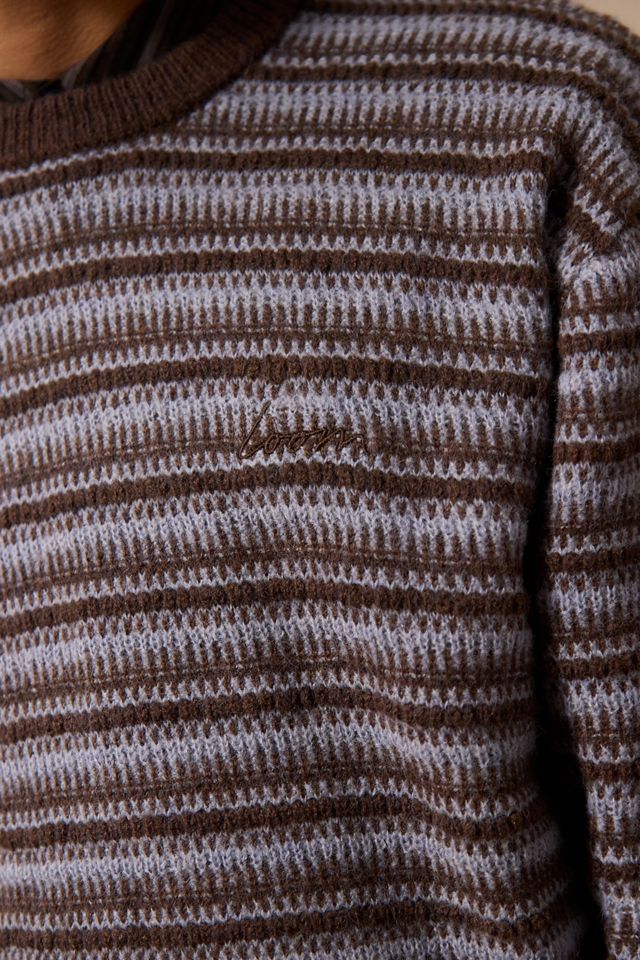 Loom Braun & Flieder Streifen Pullover #2