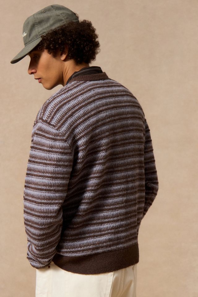 Loom Braun & Flieder Streifen Pullover #3