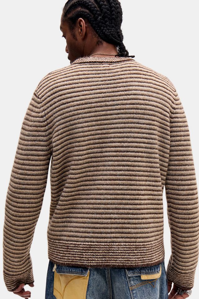 BDG Brown Micro Stripe Knit Jumper #3