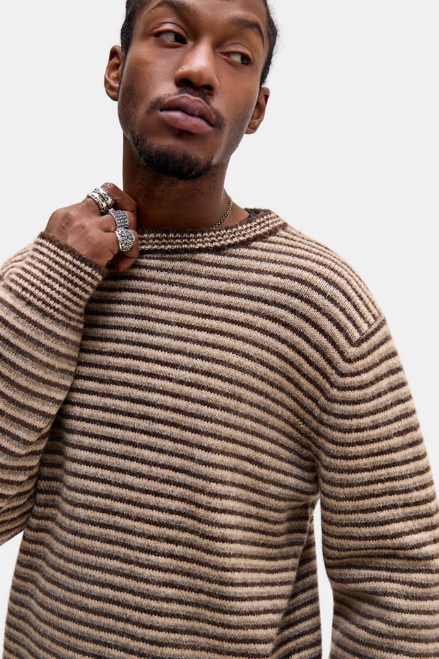 BDG Brown Micro Stripe Knit Jumper #4
