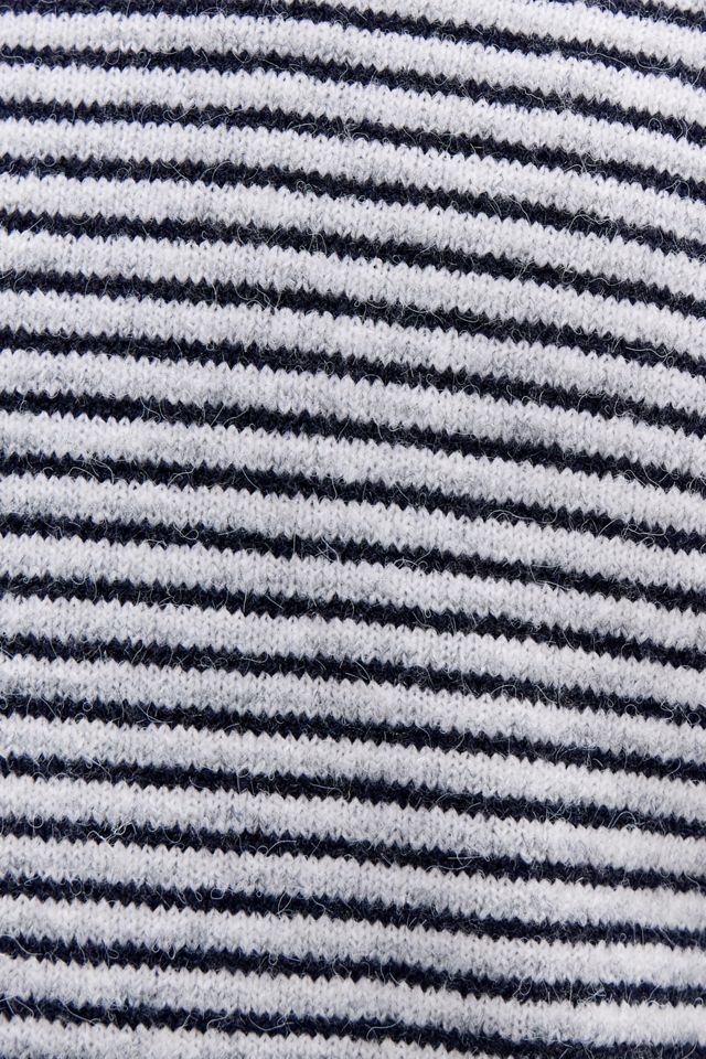 BDG White & Grey Micro Stripe Knit Jumper #4