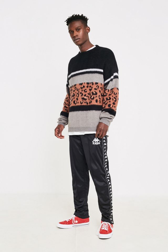 UO - Pull en maille à larges rayures motif léopard #2