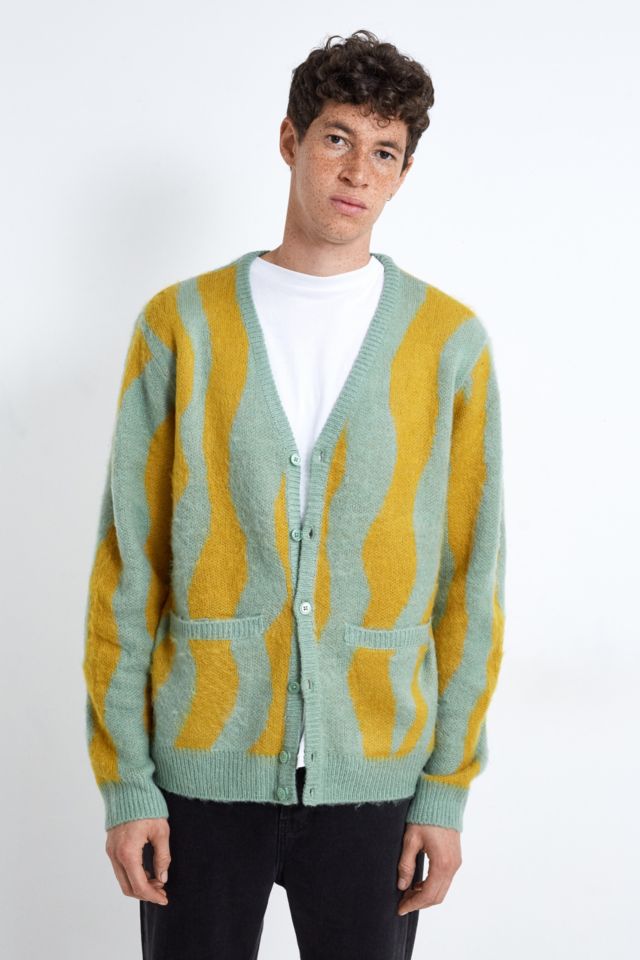 OBEY Seaweed Green Cardigan Urban Outfitters UK