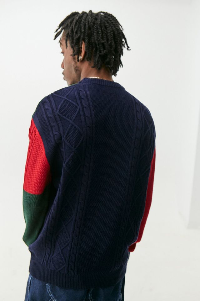 iets frans… - Pull en maille torsadée color-block aux couleurs primaires #1