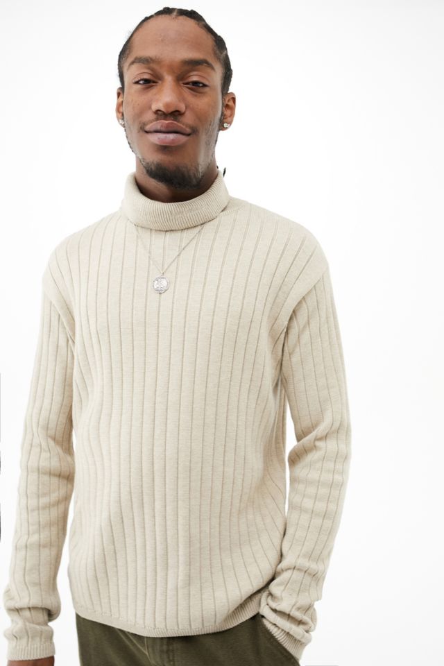 iets frans... Stone Cable Knit Roll-Neck Jumper | Urban Outfitters UK