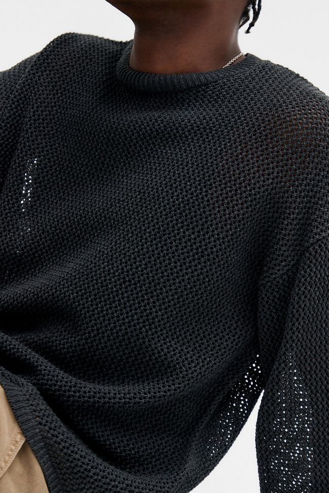 BDG Black Mesh Long Sleeve Top #4