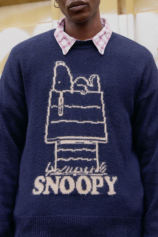 UO Navy Snoopy Knit Jumper #1
