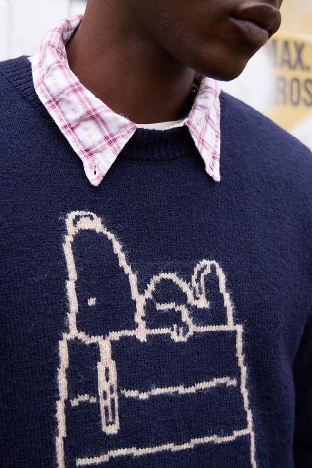 UO Navy Snoopy Knit Jumper #2