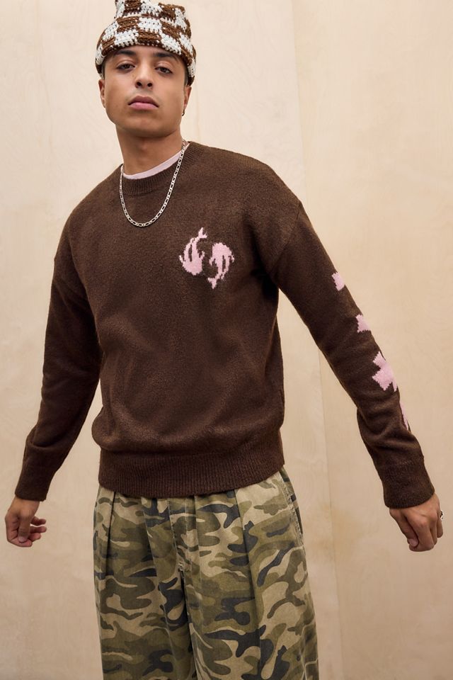 UO Brauner Koi-Fisch Strickpullover #3
