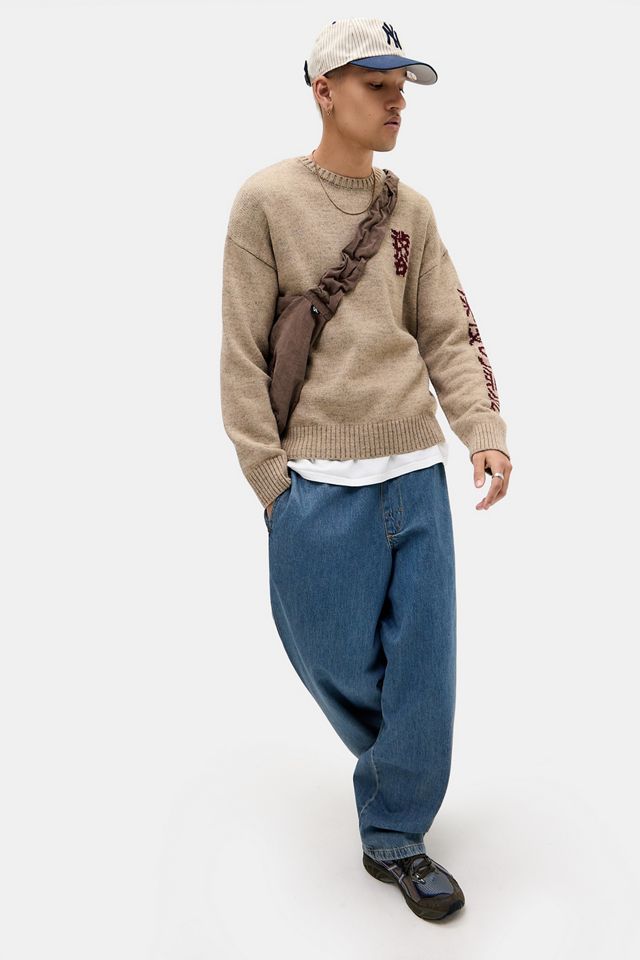 UO Oatmeal Marl Car Graphic Jumper #2