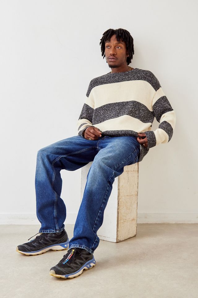 BDG Grey & Cream Bar Stripe Knit Jumper #1