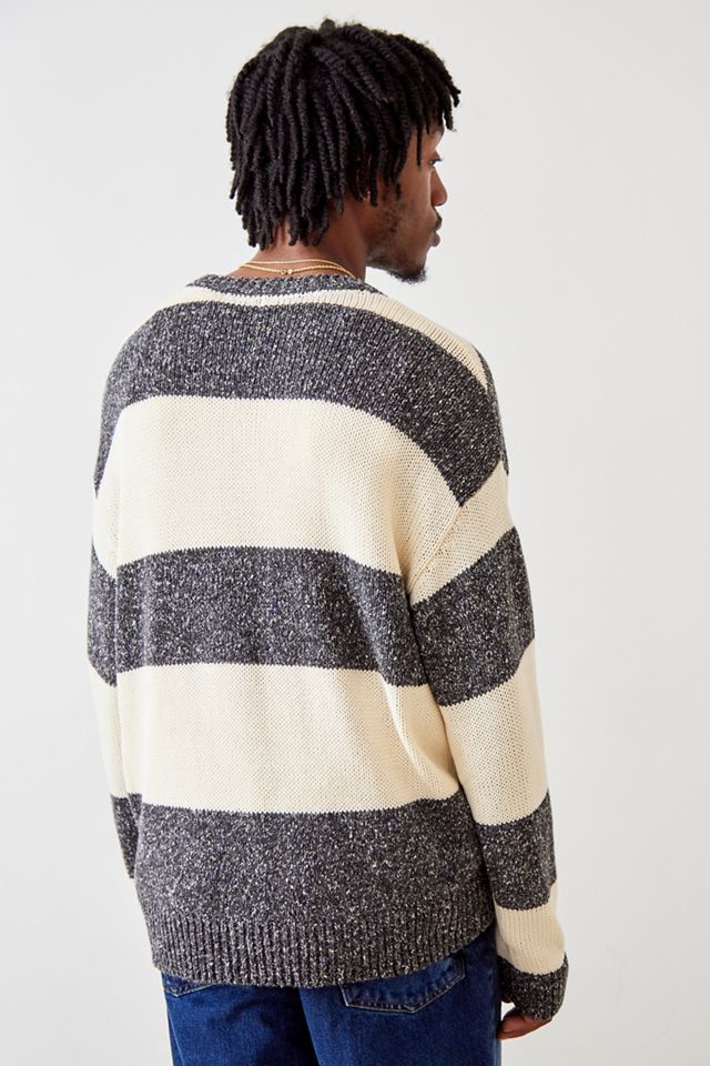 BDG Grey & Cream Bar Stripe Knit Jumper #2