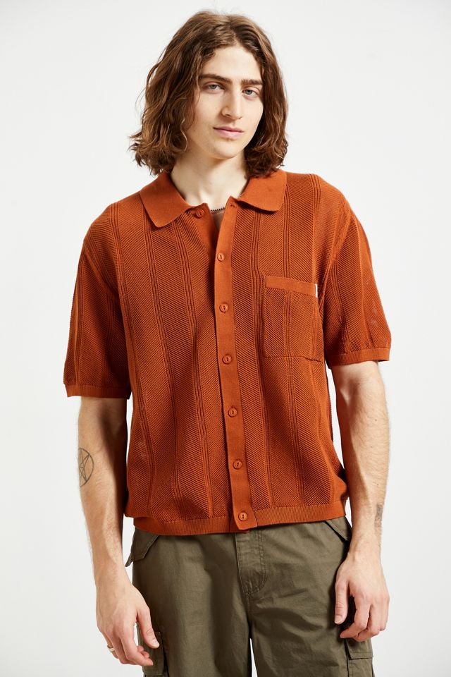 Standard Cloth Textured Stitch Button-Up Shirt | Urban Outfitters UK