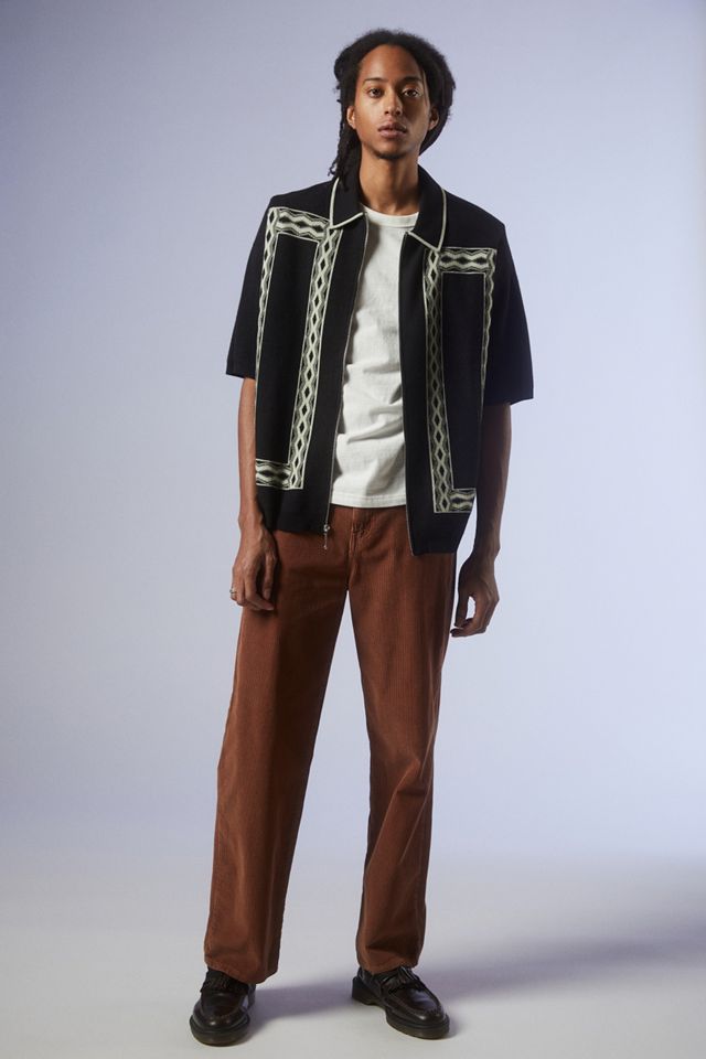 Polo con Zip UO Nero Jacquard #1