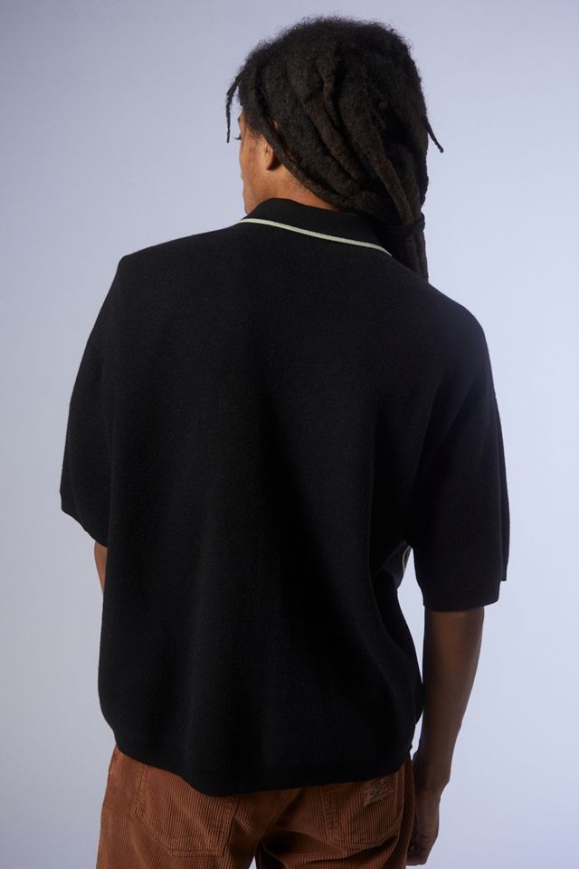 Polo con Zip UO Nero Jacquard #3