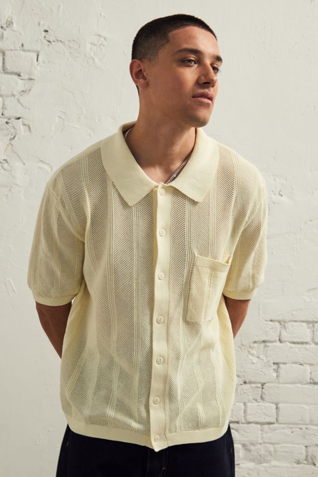 BDG Ecru Knit Shirt | Urban Outfitters UK