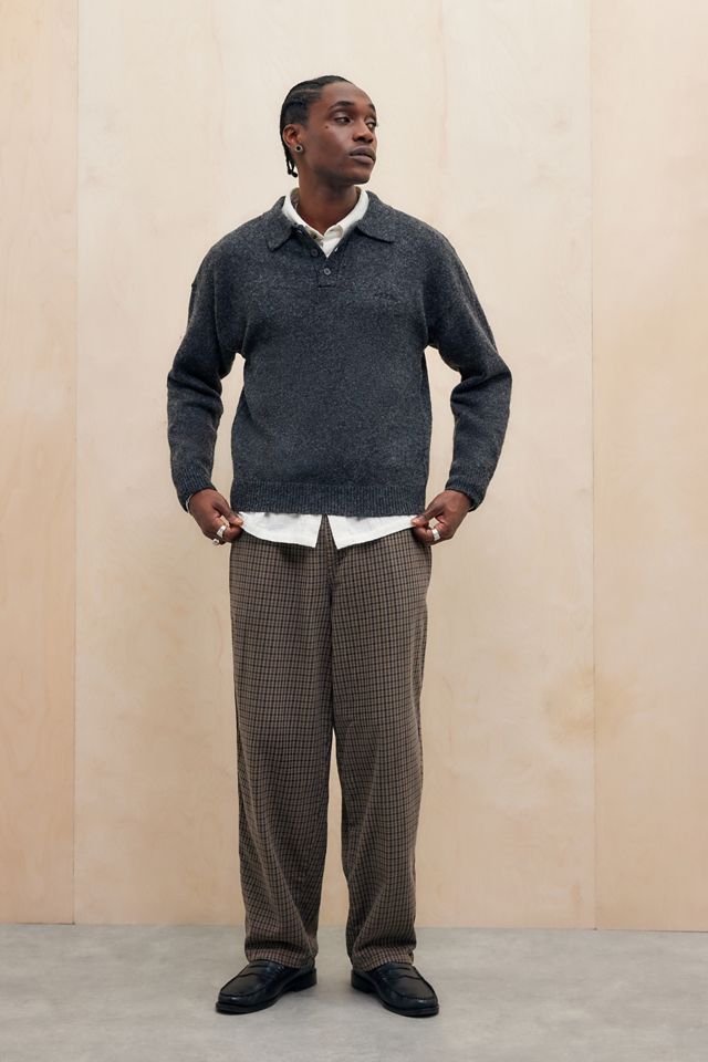 Loom Black Knitted Polo Jumper #2