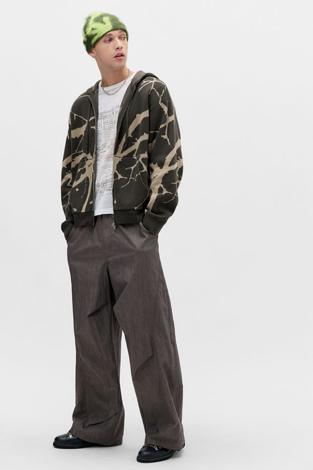 UO Brown Thorn Zip-Through Knit Hoodie #2