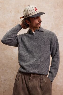 Loom Anthrazit Meliert Polo Pullover