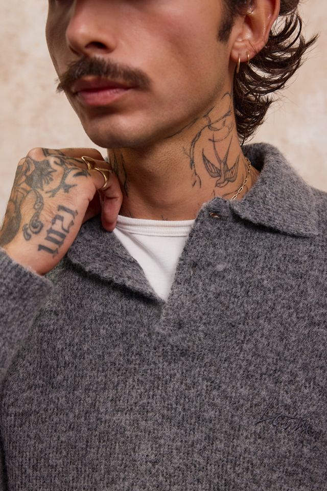 Loom Charcoal Marl Polo Jumper #2