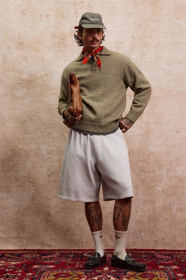 Loom Green Marl Polo Jumper #1