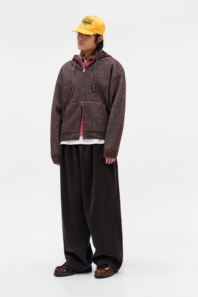 Loom Burgundy Zip-Through Knit Hoodie #2