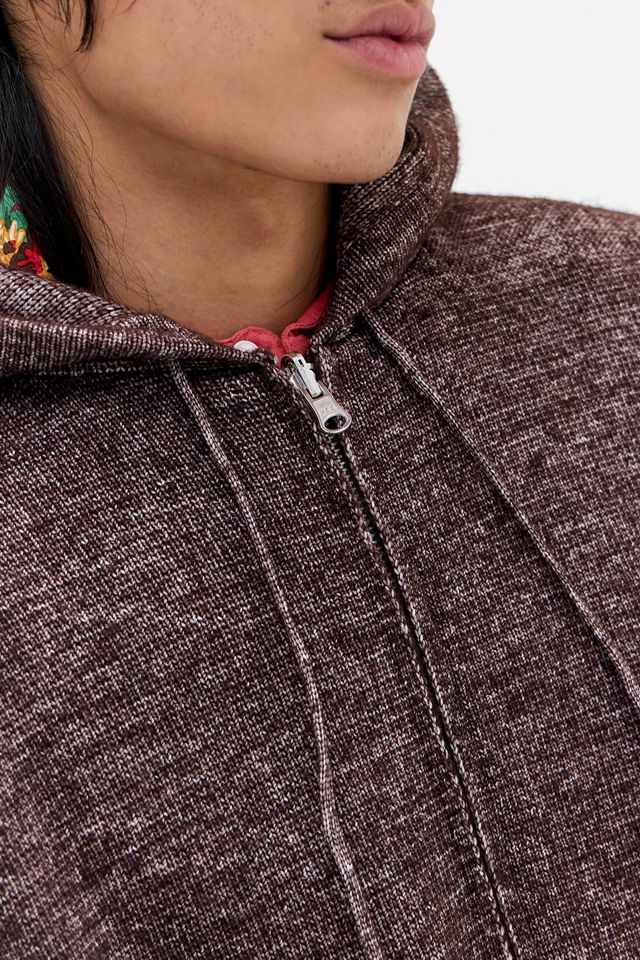 Loom Burgundy Zip-Through Knit Hoodie #3