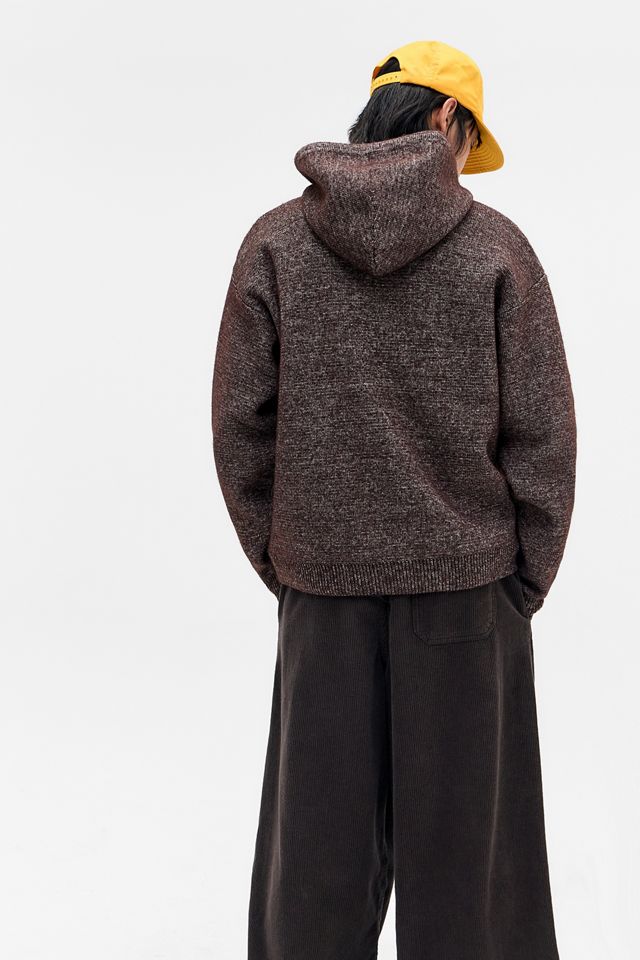 Loom Burgundy Zip-Through Knit Hoodie #4