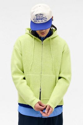 Loom Lime Zip-Through Knit Hoodie 
