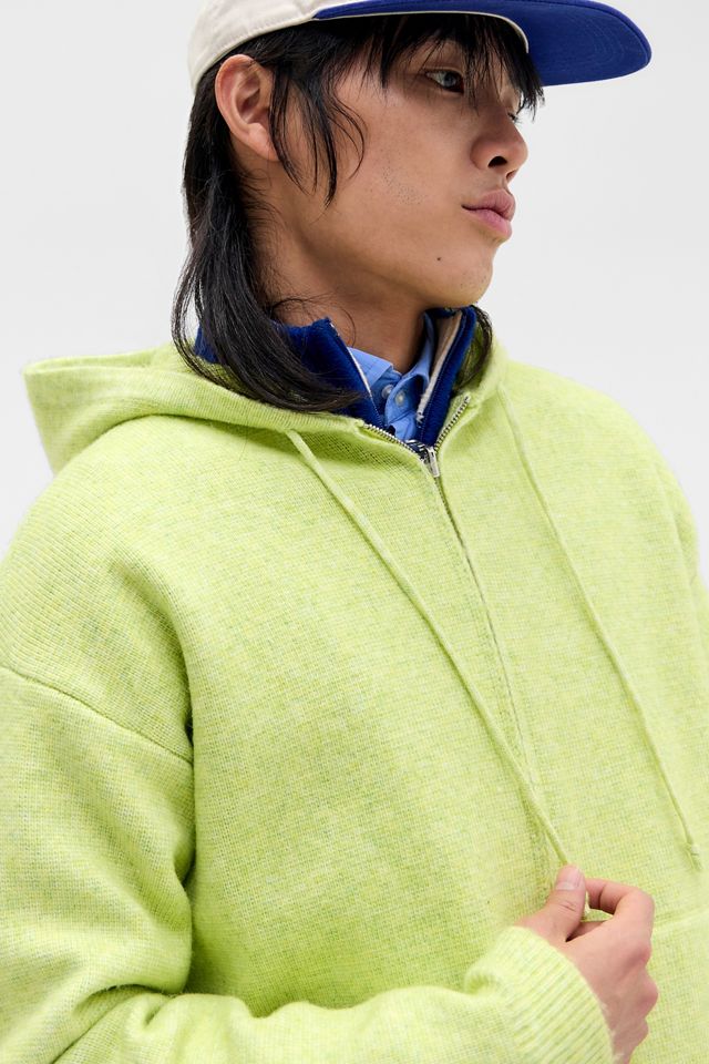 Loom Lime Zip-Through Knit Hoodie  #1