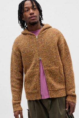 Sweat à capuche zippé rouille Ayker