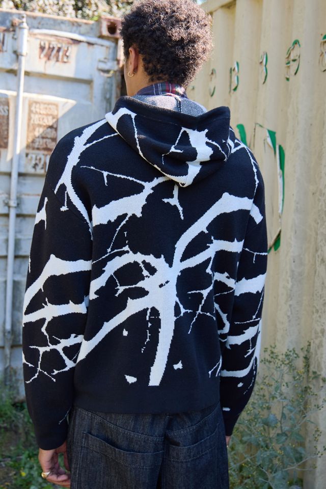 Sudadera con Capucha UO de Espinas Negra y Blanca #3