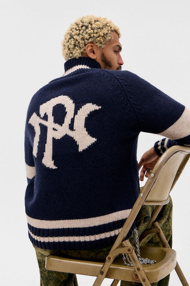 No Problemo Varsity Zip-Through Knit Jumper #1