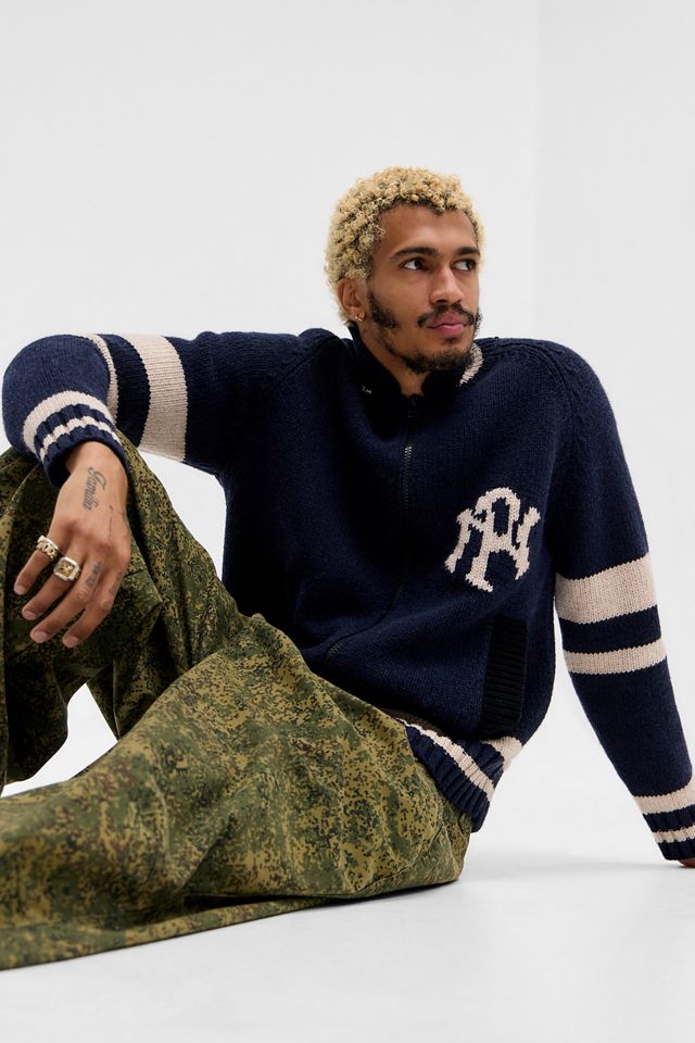 No Problemo Varsity Zip-Through Knit Jumper #3