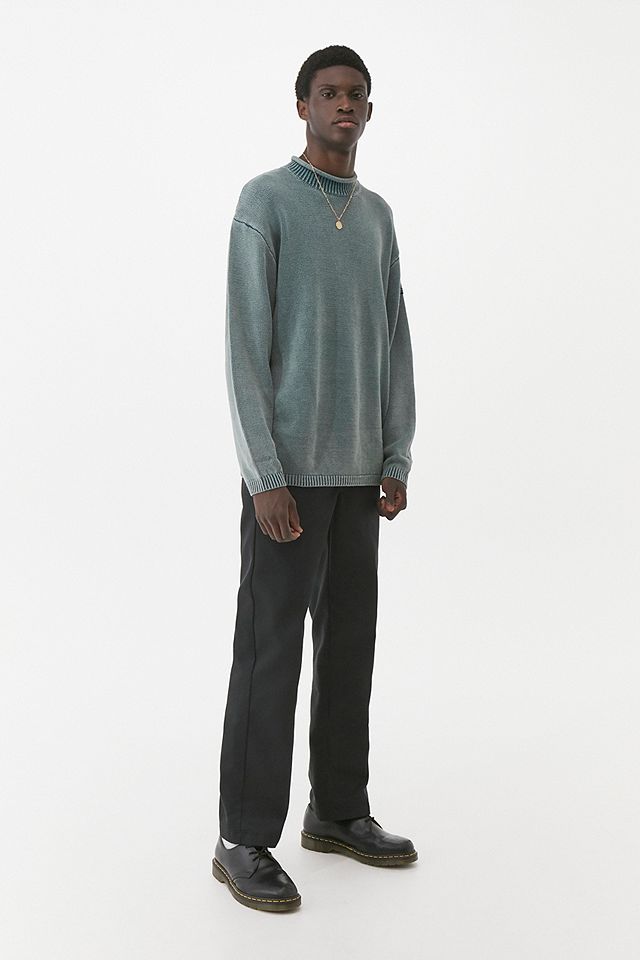 UO Washed Teal Utility Knit Jumper | Urban Outfitters UK