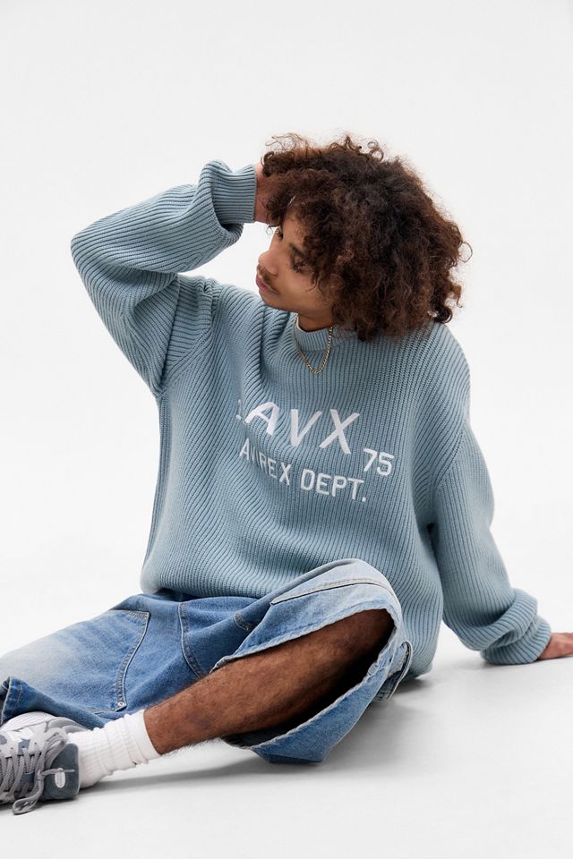 AVX Avirex Dept UO Exclusive Maglione Azzurro Orizzonte #4